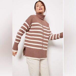 Line and Dot Pullover Sweater